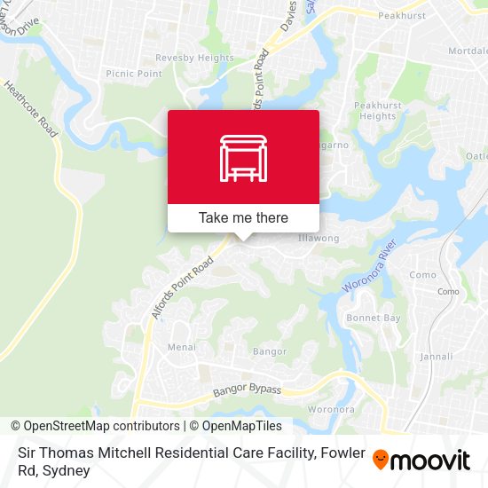 Sir Thomas Mitchell Residential Care Facility, Fowler Rd map