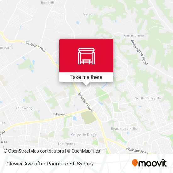 Clower Ave after Panmure St map