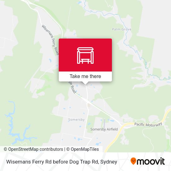 Wisemans Ferry Rd before Dog Trap Rd map
