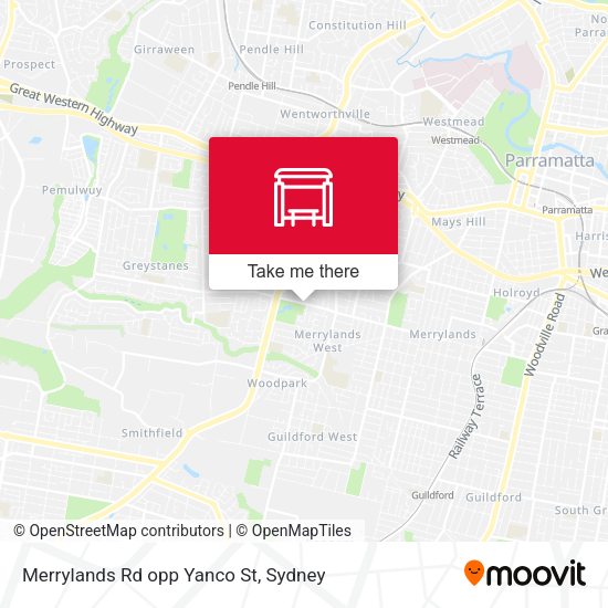 Merrylands Rd opp Yanco St map