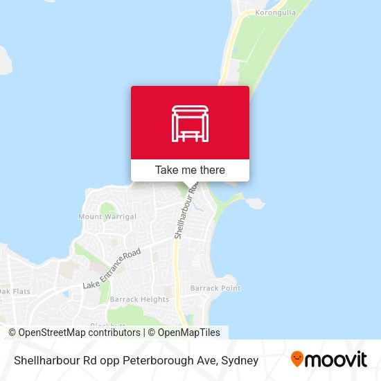Shellharbour Rd opp Peterborough Ave map