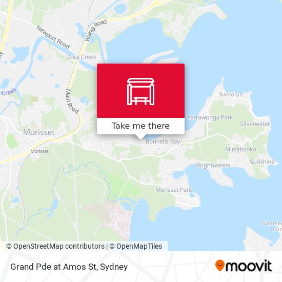 Grand Pde at Amos St map
