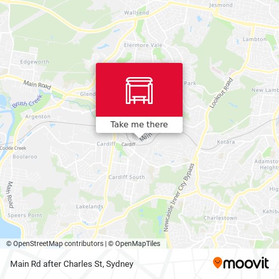 Main Rd after Charles St map