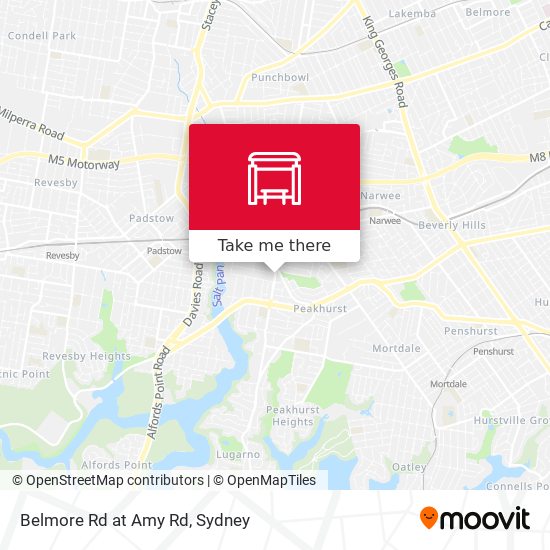 Belmore Rd at Amy Rd map