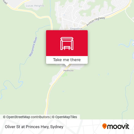 Oliver St at Princes Hwy map