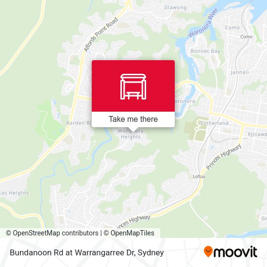 Bundanoon Rd at Warrangarree Dr map