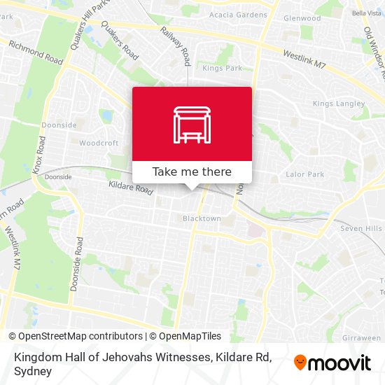 Kingdom Hall of Jehovahs Witnesses, Kildare Rd map