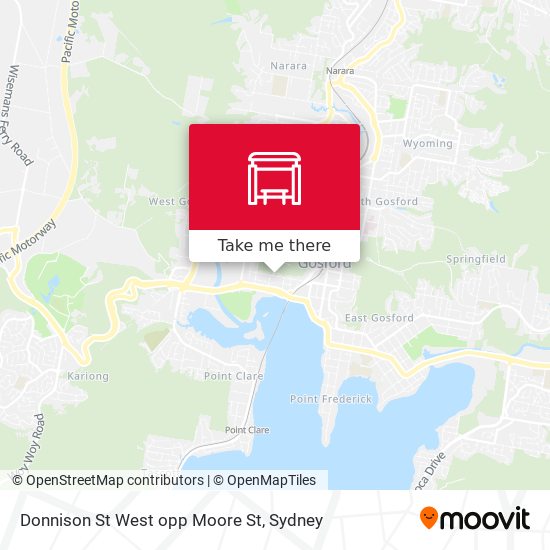 Donnison St West opp Moore St map