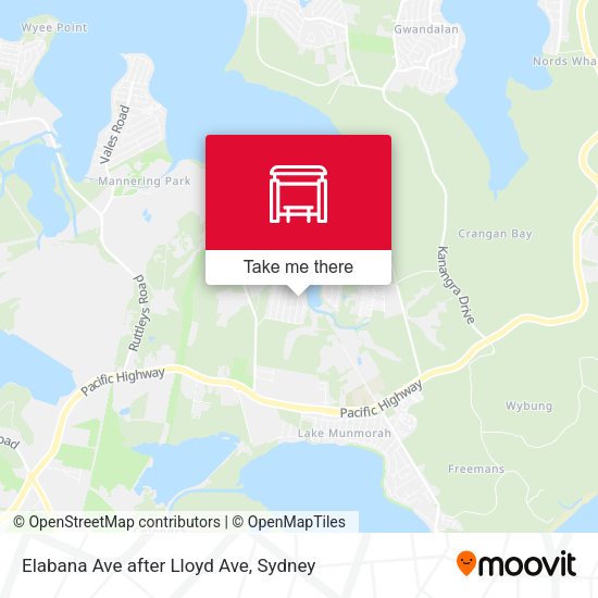 Elabana Ave after Lloyd Ave map