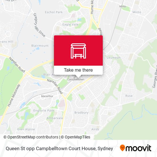 Queen St opp Campbelltown Court House map