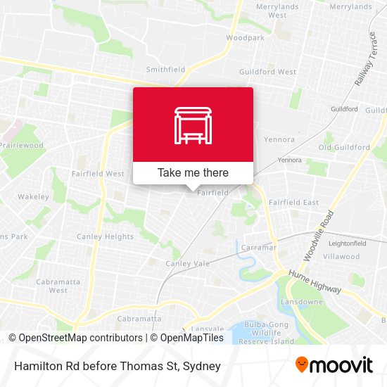 Hamilton Rd before Thomas St map
