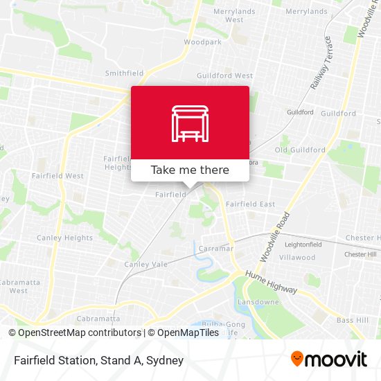 Fairfield Station, Stand A map