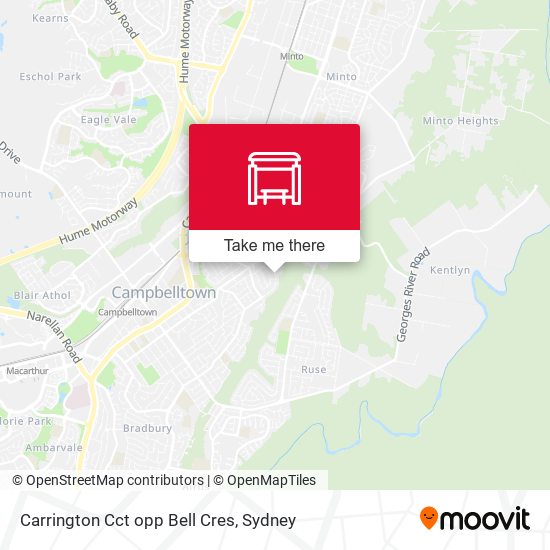 Carrington Cct opp Bell Cres map