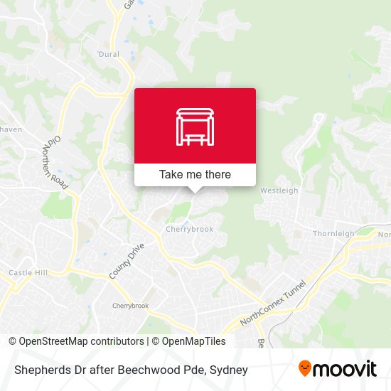 Shepherds Dr after Beechwood Pde map