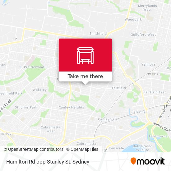 Hamilton Rd opp Stanley St map