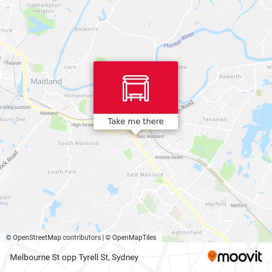 Melbourne St opp Tyrell St map