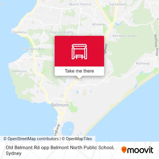 Old Belmont Rd opp Belmont North Public School map
