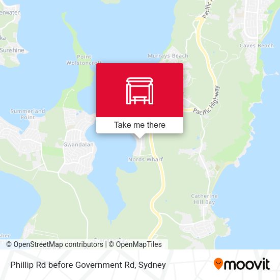 Phillip Rd before Government Rd map