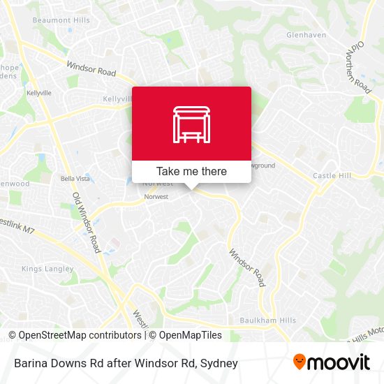 Barina Downs Rd after Windsor Rd map