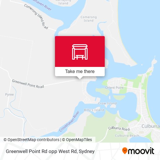 Greenwell Point Rd opp West Rd map
