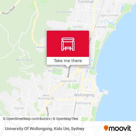 University Of Wollongong, Kids Uni map