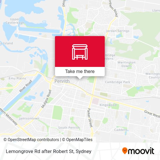 Lemongrove Rd after Robert St map