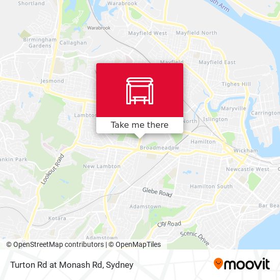 Turton Rd at Monash Rd map