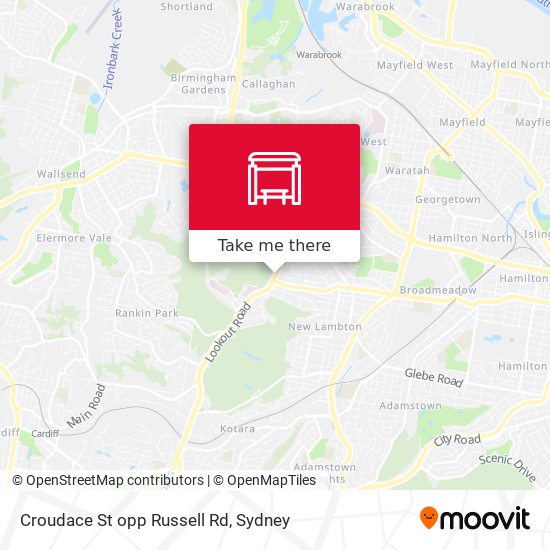 Croudace St opp Russell Rd map