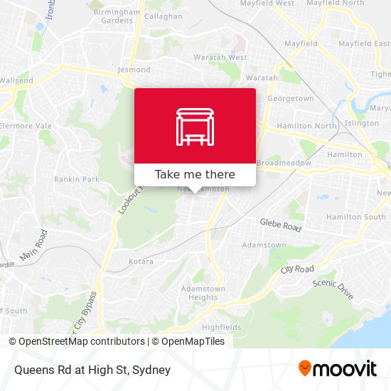 Queens Rd at High St map