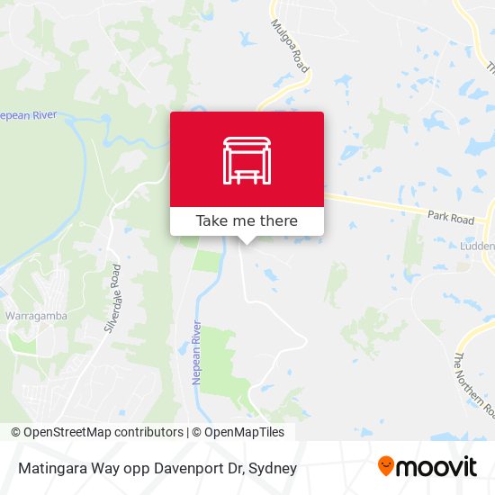 Matingara Way opp Davenport Dr map