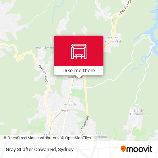 Gray St after Cowan Rd map