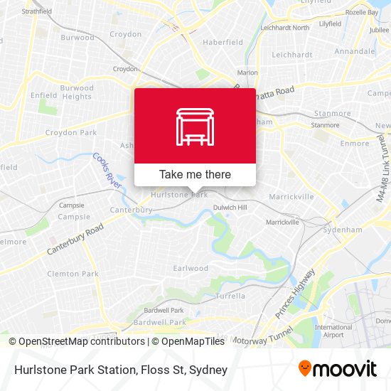 Hurlstone Park Station, Floss St map