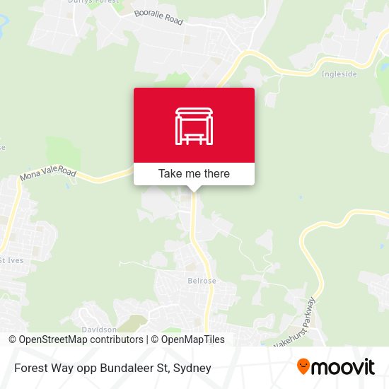 Forest Way opp Bundaleer St map