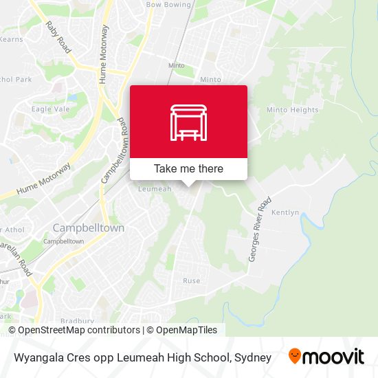 Wyangala Cres opp Leumeah High School map