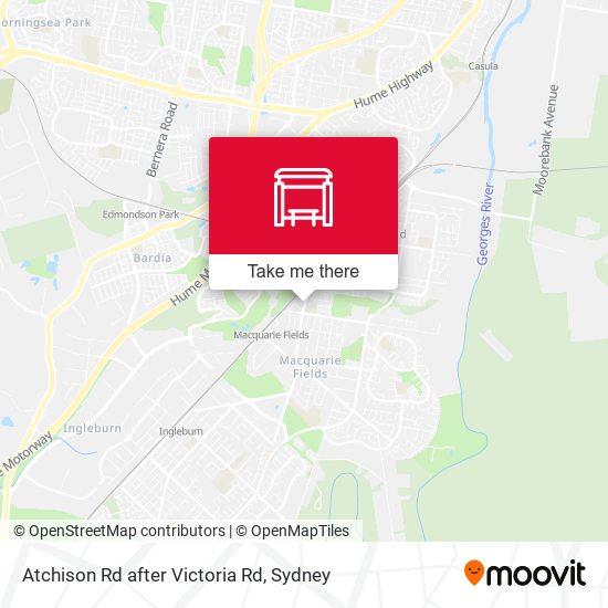 Atchison Rd after Victoria Rd map