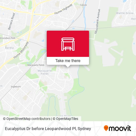 Eucalyptus Dr before Leopardwood Pl map