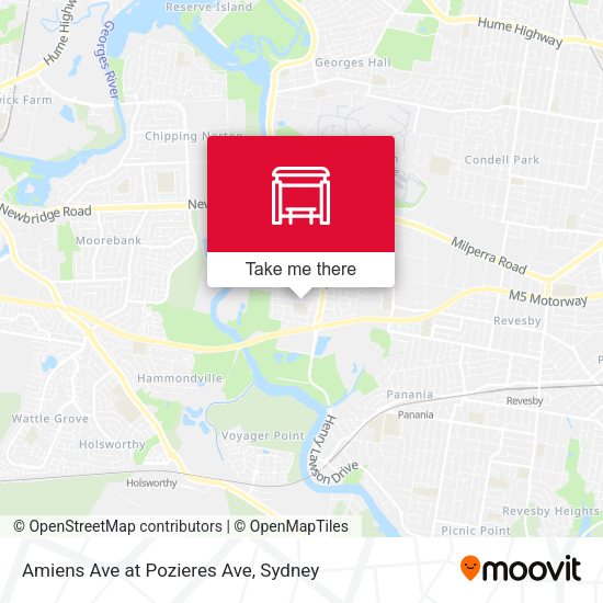 Amiens Ave at Pozieres Ave map