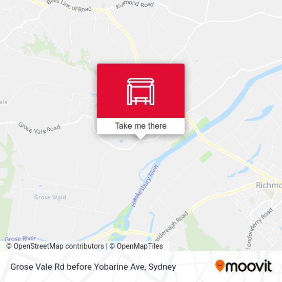 Grose Vale Rd before Yobarine Ave map