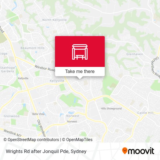 Wrights Rd after Jonquil Pde map