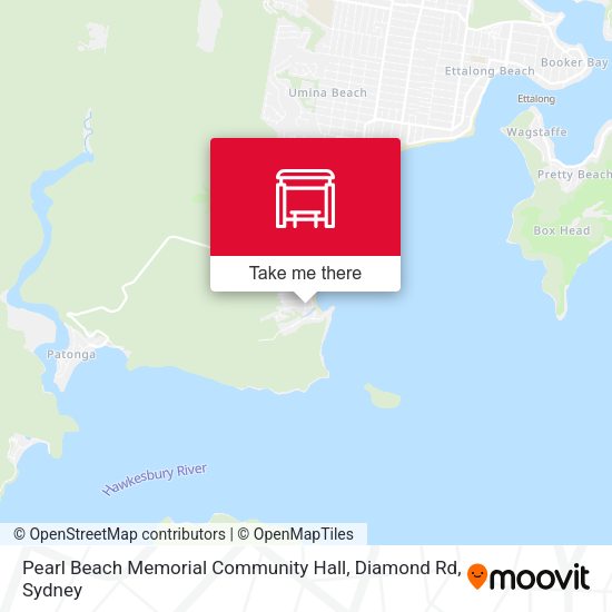 Pearl Beach Memorial Community Hall, Diamond Rd map