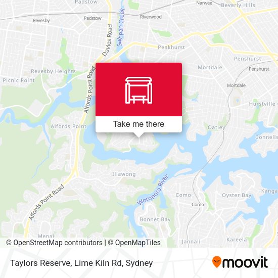Taylors Reserve, Lime Kiln Rd map