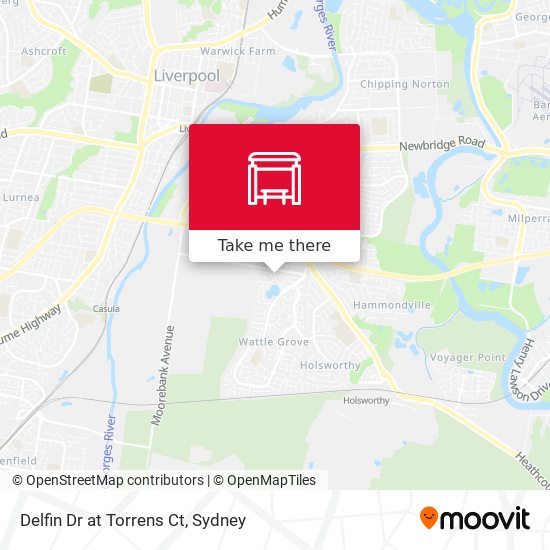 Delfin Dr at Torrens Ct map