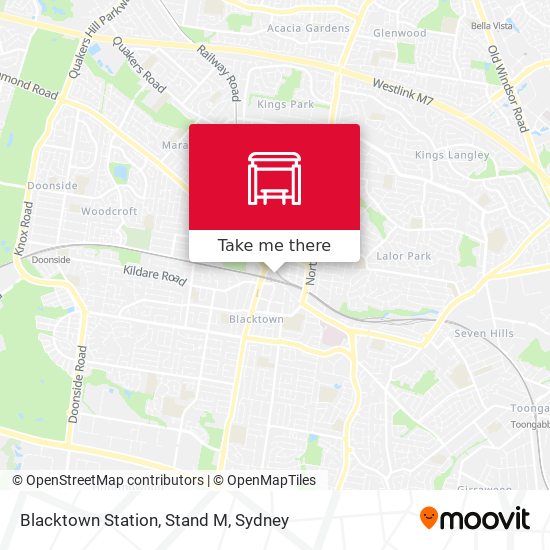 Mapa Blacktown Station, Stand M