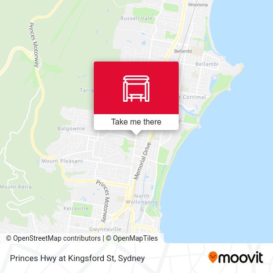 Princes Hwy at Kingsford St map