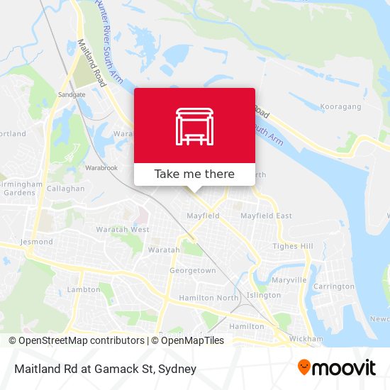 Maitland Rd at Gamack St map