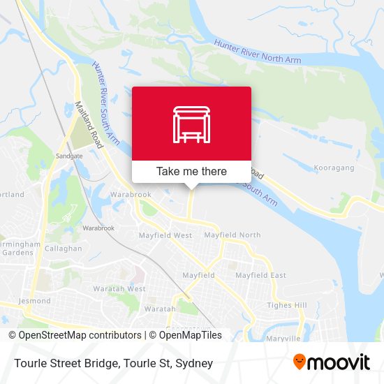 Tourle Street Bridge, Tourle St map