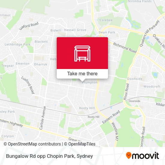 Bungalow Rd opp Chopin Park map
