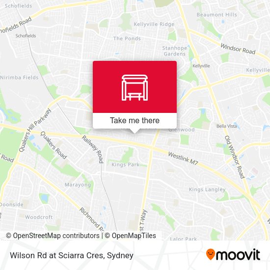 Wilson Rd at Sciarra Cres map
