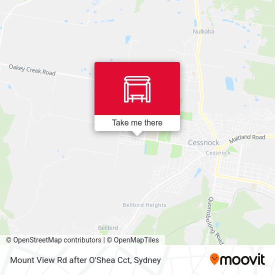 Mount View Rd after O'Shea Cct map