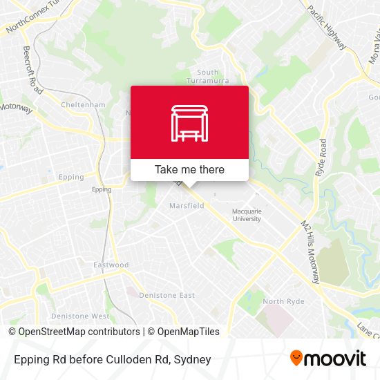 Epping Rd before Culloden Rd map